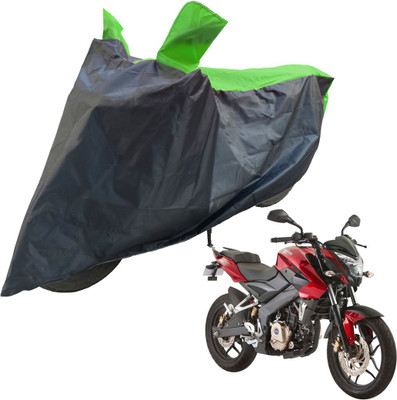 RiderShine Two Wheeler Cover for Bajaj(Pulsar 150, Black, Green)