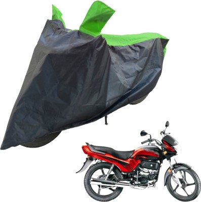 RiderShine Two Wheeler Cover for Hero(Passion Plus, Black, Green)