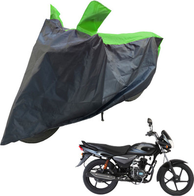 RiderShine Two Wheeler Cover for Bajaj(Platina 100 DTS-i, Black, Green)