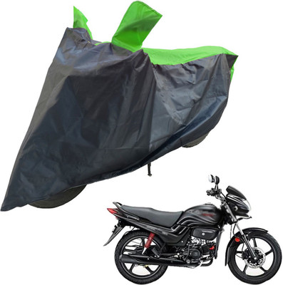 RiderShine Two Wheeler Cover for Hero(Passion Pro, Black, Green)