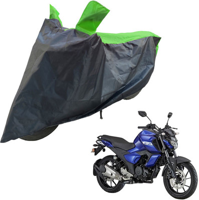 RiderShine Two Wheeler Cover for Yamaha(FZ S V3.0 FI, Black, Green)