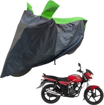 RiderShine Two Wheeler Cover for Bajaj(Discover 100 DTS-i, Black, Green)