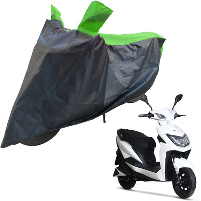 RiderShine Two Wheeler Cover for Techo Electra(Dream Neo, Black, Green)