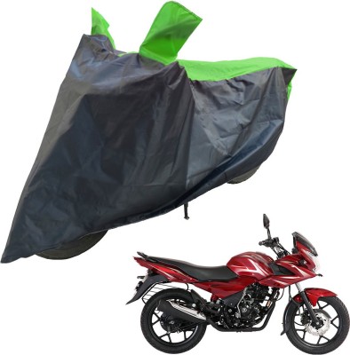 RiderShine Two Wheeler Cover for Bajaj(Discover 150 f, Black, Green)