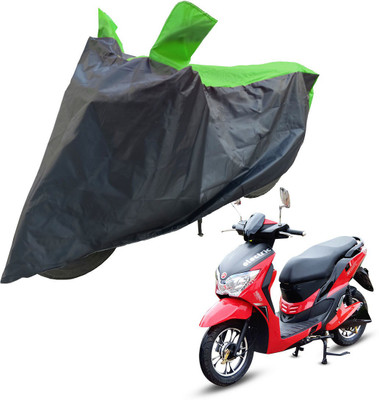RiderShine Two Wheeler Cover for Hero Electric(Dash, Black, Green)