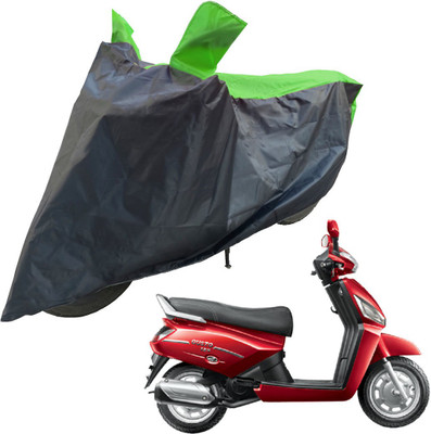 RiderShine Two Wheeler Cover for Mahindra(Gusto 125, Black, Green)