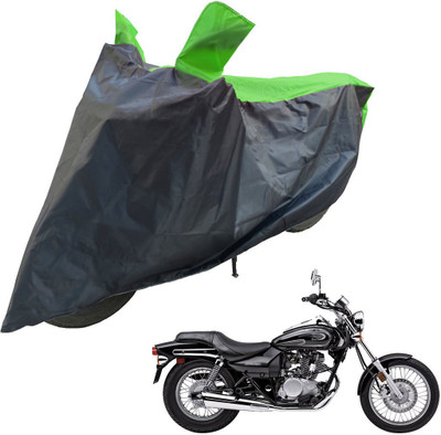 RiderShine Two Wheeler Cover for Bajaj(Eliminator, Black, Green)