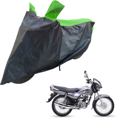 RiderShine Two Wheeler Cover for TVS(Victor GLX, Black, Green)