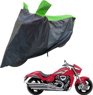 RiderShine Two Wheeler Cover for Suzuki(Intruder M1800R, Black, Green)