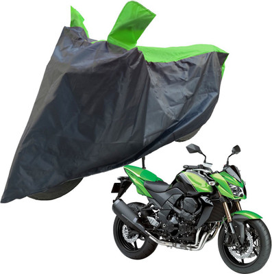 RiderShine Two Wheeler Cover for Kawasaki(Z750, Black, Green)