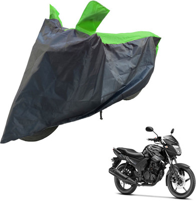 RiderShine Two Wheeler Cover for Yamaha(SZ-RR, Black, Green)
