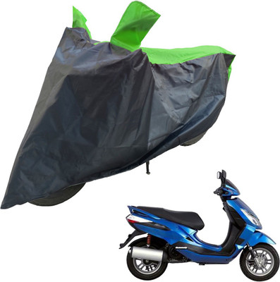 RiderShine Two Wheeler Cover for Bajaj(Blade 125, Black, Green)