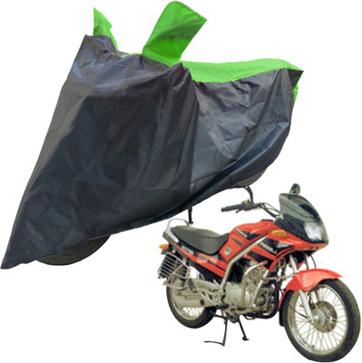 RiderShine Two Wheeler Cover for Kinetic(GF 170, Black, Green)