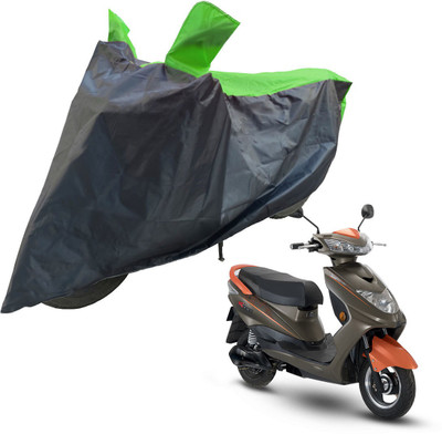 RiderShine Two Wheeler Cover for Okinawa(Ridge Plus, Black, Green)
