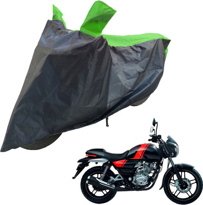 RiderShine Two Wheeler Cover for Bajaj(V15, Black, Green)