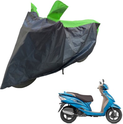 RiderShine Two Wheeler Cover for TVS(Wego, Black, Green)