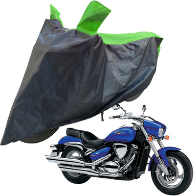 RiderShine Two Wheeler Cover for Suzuki(Intruder M800, Black, Green)