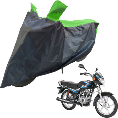 RiderShine Two Wheeler Cover for Bajaj(CT100, Black, Green)