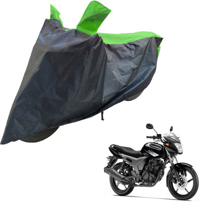 RiderShine Two Wheeler Cover for Yamaha(SZ-S, Black, Green)