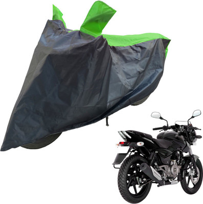 RiderShine Two Wheeler Cover for Bajaj(Pulsar 180 DTS-i, Black, Green)