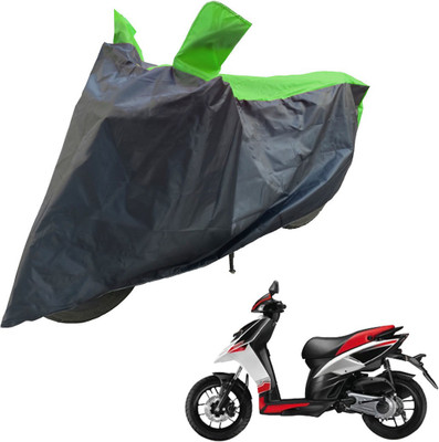 RiderShine Two Wheeler Cover for Aprilia(SR 150, Black, Green)