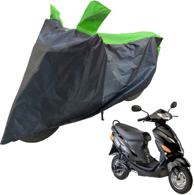 RiderShine Two Wheeler Cover for Hero(Electric Wave Dx, Black, Green)