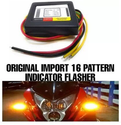 Znee Smart Front, Rear Flasher Indicator Light for Universal For Bike(Multicolor)