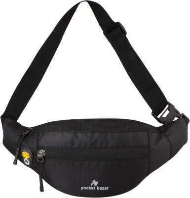 pocket bazar Stylish Waist Bag For Men And Women Waist Bag(Black)