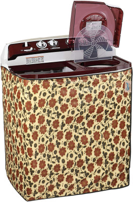 Groki Semi-Automatic Washing Machine  Cover(Width: 81 cm, Yellow & Red)