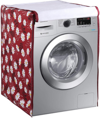 Groki Front Loading Washing Machine  Cover(Width: 61 cm, Red)