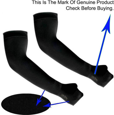 NJ FITTY Cotton, Nylon Arm Sleeve For Boys & Girls(Free, Black)