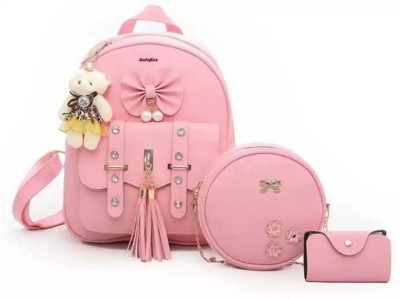 Liftoff Small 5 L Backpack Stylish Cute Mini 3PCS Combo Set Backpack For Girls 5 L Backpack(Pink)