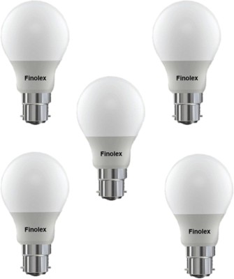 FINOLEX 15 W Round B22 LED Bulb(White, Pack of 5)