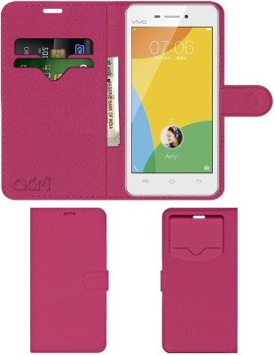 ACM Flip Cover for Vivo Y31l Mobile(Pink, Cases with Holder, Pack of: 1)