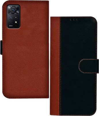 HUPSHY Flip Cover for Mi Redmi Note 11 Pro+ 5G, Redmi Note 11 Pro Plus 5G, Redmi Note 11 Pro Plus(Black, Brown, Pack of: 1)