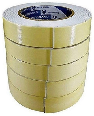 Eclet Combo Set of 6 Double Sided Self Adhesive Acrylic for Wall/Craft/Multipurpose Manual tape (Manual)(Set of 6, Beige)