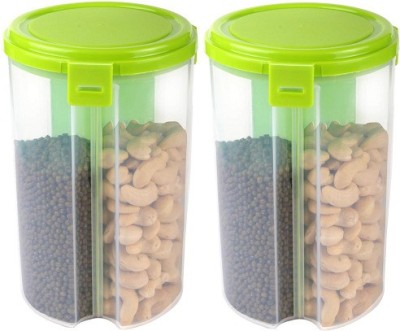 TINSUHG Plastic Grocery Container  - 1500 ml(Pack of 2, Green)