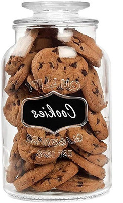 GRACIOUS MART Glass Cookie Jar  - 1500 ml(Clear)