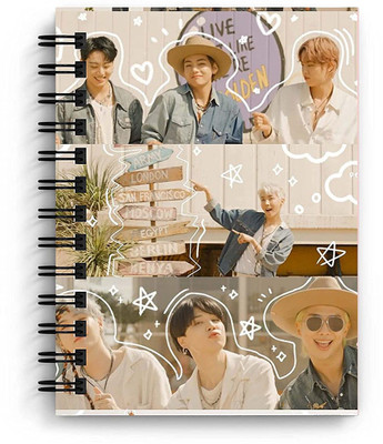craft maniacs NEW BTS 2022 COLLECTION A5 Diary RULED 160 Pages(Multicolor)