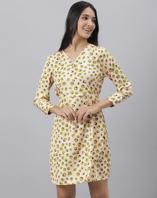 RAREISM Women A-line Multicolor Above Knee/Mid Thigh Length Dress