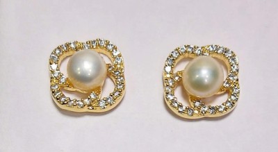 Amarlok Pearls Latest Design Fancy Party Wear Jewellery Alloy Stud Earring Pearl Brass Stud Earring