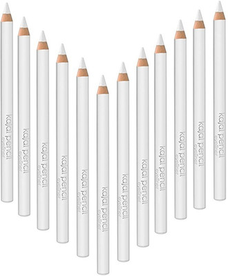 YAWI white pencil eyeliner & kajal plus lip liner multi uses pencil(White, 21.6 g)