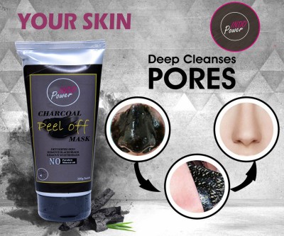 INDO POWER Aa97- CHARCOAL PEEL OFF MASK COMBO PACK (2x 100gm.)(200 g)