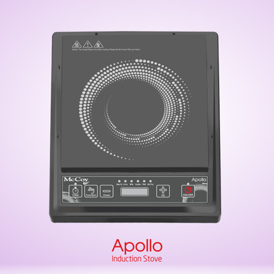 Mccoy Apollo 1400W Efficient Push Button 6 Auto Cook Function LED Display BIS Induction Cooktop (Black, Push Button)