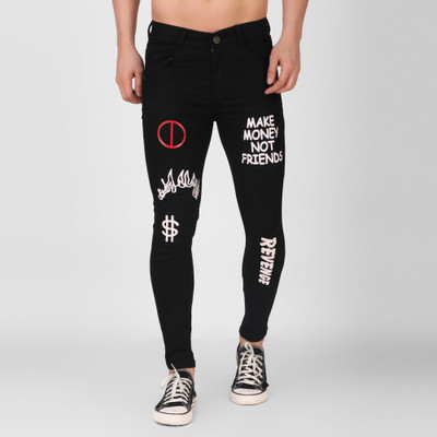 Infashion Slim Men Black Jeans