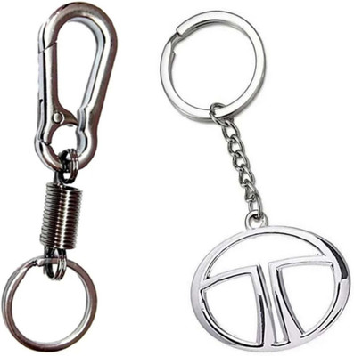 JAINSON MARTIN Combo of Tata Logo & Spring Hook Locking Metal Keychain Key Chain