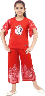 Celebrity Club Girls Party(Festive) Top Pant(RED)