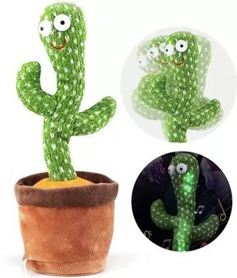 KITTY FLEX DANCING CACTUS TOY FOR KIDS, BOY &GIRL|DANCING CACTUS TALKING WITH LIGHT(Green)