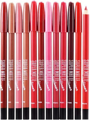 JANOST HD Perfect Matte lip cream liner Pencil set of 12 different colors(Multicolor)