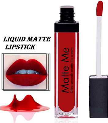 KAIASHA Ultra Smooth Matte Me Liquid Lipstick(RED`, 6 ml)